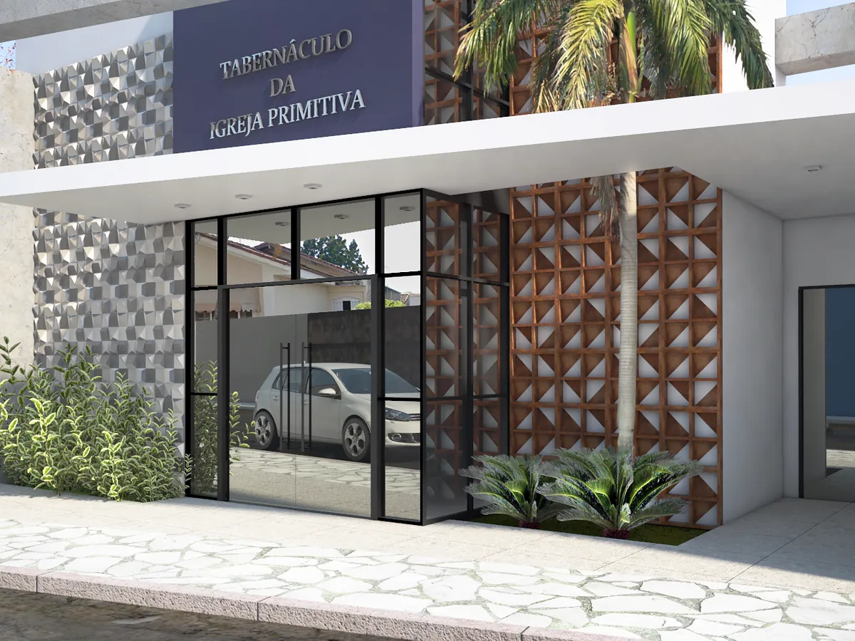 Projeto da nova fachada com cobogós